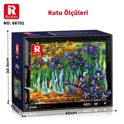 Reobrix Irises Wall Art 66701 Brick Yapım Seti - Thumbnail