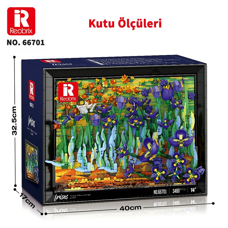 Reobrix Irises Wall Art 66701 Brick Yapım Seti