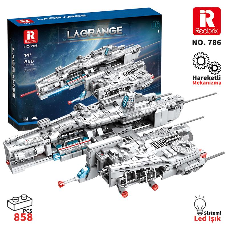 Reobrix 786 Ağır Saldırı Uçağı (Lagrange B192 New Earth Heavyattack Aircraft) Yaratıcı Yapı Blok Seti Building Blocks - 858 Parça