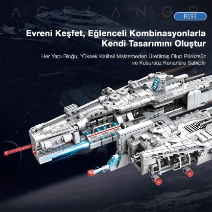 Reobrix 786 Ağır Saldırı Uçağı (Lagrange B192 New Earth Heavyattack Aircraft) Yaratıcı Yapı Blok Seti Building Blocks - 858 Parça - Thumbnail