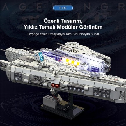 Reobrix 786 Ağır Saldırı Uçağı (Lagrange B192 New Earth Heavyattack Aircraft) Yaratıcı Yapı Blok Seti Building Blocks - 858 Parça - Thumbnail