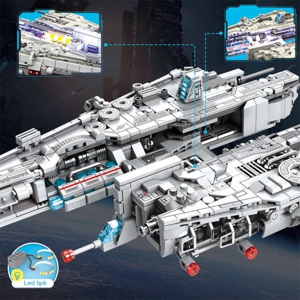Reobrix 786 Ağır Saldırı Uçağı (Lagrange B192 New Earth Heavyattack Aircraft) Yaratıcı Yapı Blok Seti Building Blocks - 858 Parça - Thumbnail