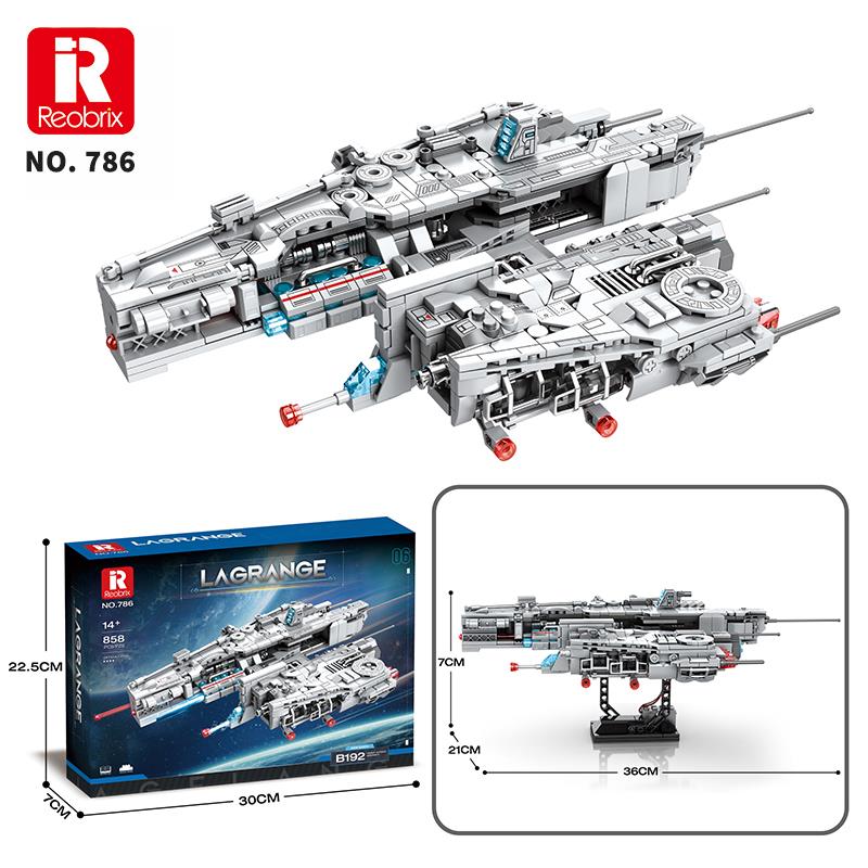 Reobrix 786 Ağır Saldırı Uçağı (Lagrange B192 New Earth Heavyattack Aircraft) Yaratıcı Yapı Blok Seti Building Blocks - 858 Parça