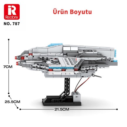 Reobrix 787 Lagrange Stingray MQ-25 Yaratıcı Yapı Blok Seti Building Blocks - 846 Parça - Thumbnail