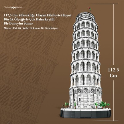 Reobrix 66025 Pisa Kulesi Yaratıcı Yapı Blok Seti Building Blocks (Leaning Tower of Pisa)-7652 Parça - Thumbnail