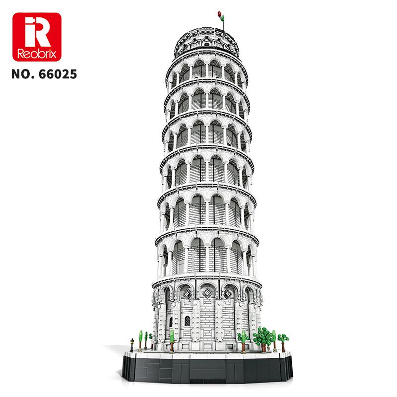 Reobrix 66025 Pisa Kulesi Yaratıcı Yapı Blok Seti Building Blocks (Leaning Tower of Pisa)-7652 Parça