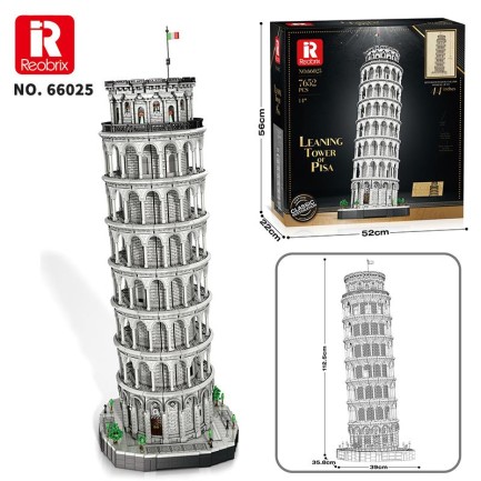 Reobrix 66025 Pisa Kulesi Yaratıcı Yapı Blok Seti Building Blocks (Leaning Tower of Pisa)-7652 Parça - Thumbnail