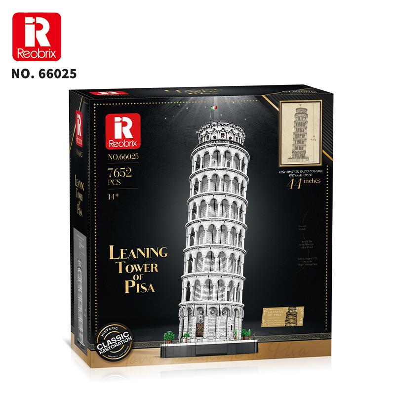 Reobrix 66025 Pisa Kulesi Yaratıcı Yapı Blok Seti Building Blocks (Leaning Tower of Pisa)-7652 Parça