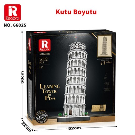 Reobrix 66025 Pisa Kulesi Yaratıcı Yapı Blok Seti Building Blocks (Leaning Tower of Pisa)-7652 Parça - Thumbnail