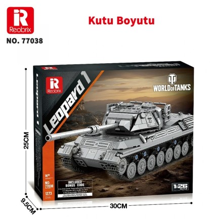 Reobrix Leopard 1 Main Battle Tank 77038 Brick Yapım Seti - Thumbnail