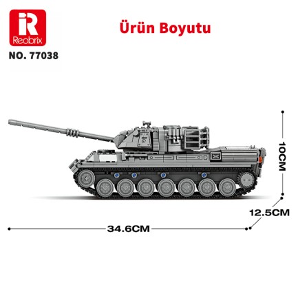 Reobrix Leopard 1 Main Battle Tank 77038 Brick Yapım Seti - Thumbnail