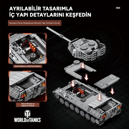 Reobrix Leopard 1 Main Battle Tank 77038 Brick Yapım Seti - Thumbnail