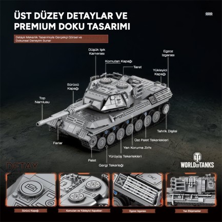 Reobrix Leopard 1 Main Battle Tank 77038 Brick Yapım Seti - Thumbnail