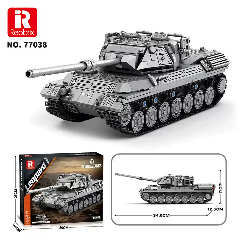Reobrix Leopard 1 Main Battle Tank 77038 Brick Yapım Seti