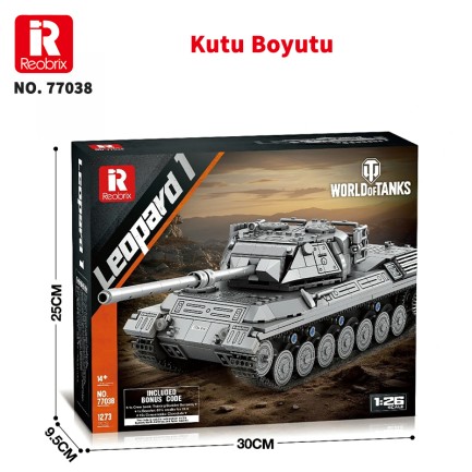 Reobrix Leopard 1 Main Battle Tank 77038 Brick Yapım Seti - Thumbnail