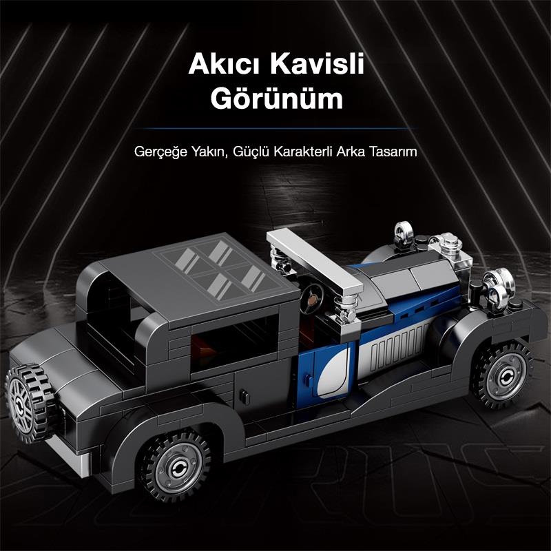 Reobrix Creator 814 Bugatti Type 41 Royale Klasik Araba Yaratıcı Yapı Blok Seti Building Blocks - 249 Parça