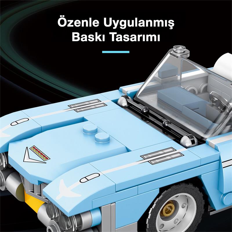 Reobrix Creator 809 Cadillac Eldorado Spor Araba Yaratıcı Yapı Blok Seti Building Blocks - 308 Parça