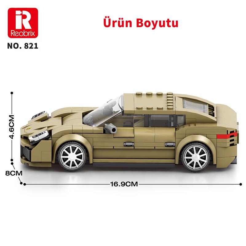 Reobrix Creator 821 Porsche Panamera Spor Araba Yaratıcı Yapı Blok Seti Building Blocks - 324 Parça