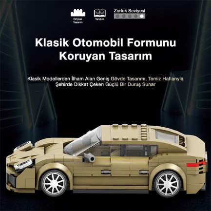 Reobrix Creator 821 Porsche Panamera Spor Araba Yaratıcı Yapı Blok Seti Building Blocks - 324 Parça - Thumbnail