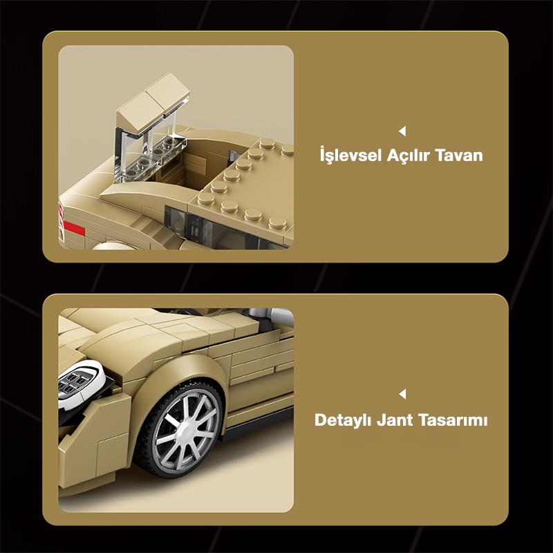 Reobrix Creator 821 Porsche Panamera Spor Araba Yaratıcı Yapı Blok Seti Building Blocks - 324 Parça