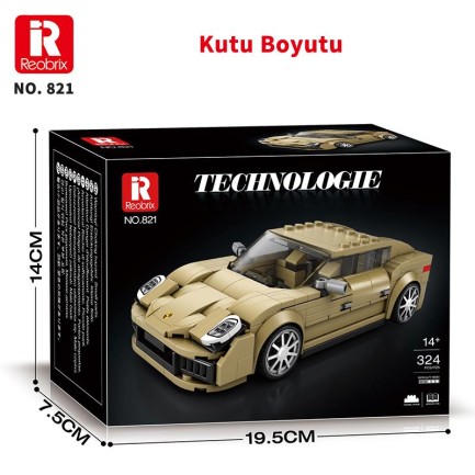Reobrix Creator 821 Porsche Panamera Spor Araba Yaratıcı Yapı Blok Seti Building Blocks - 324 Parça - Thumbnail