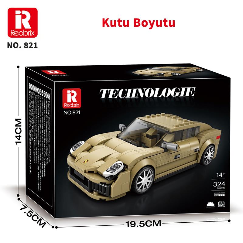 Reobrix Creator 821 Porsche Panamera Spor Araba Yaratıcı Yapı Blok Seti Building Blocks - 324 Parça