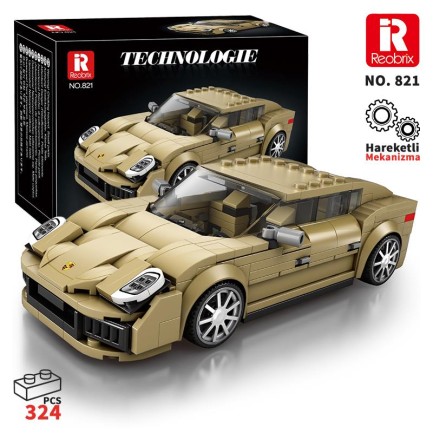 Reobrix - Reobrix Creator 821 Porsche Panamera Spor Araba Yaratıcı Yapı Blok Seti Building Blocks - 324 Parça