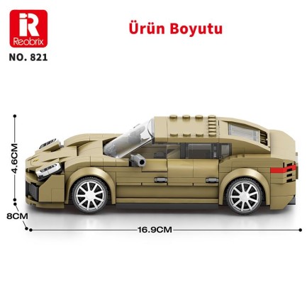 Reobrix Creator 821 Porsche Panamera Spor Araba Yaratıcı Yapı Blok Seti Building Blocks - 324 Parça - Thumbnail