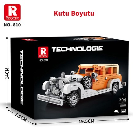 Reobrix Creator 810 Rolls Royce Phantom II Saloon Car Spor Araba Yaratıcı Yapı Blok Seti Building Blocks - 304 Parça - Thumbnail