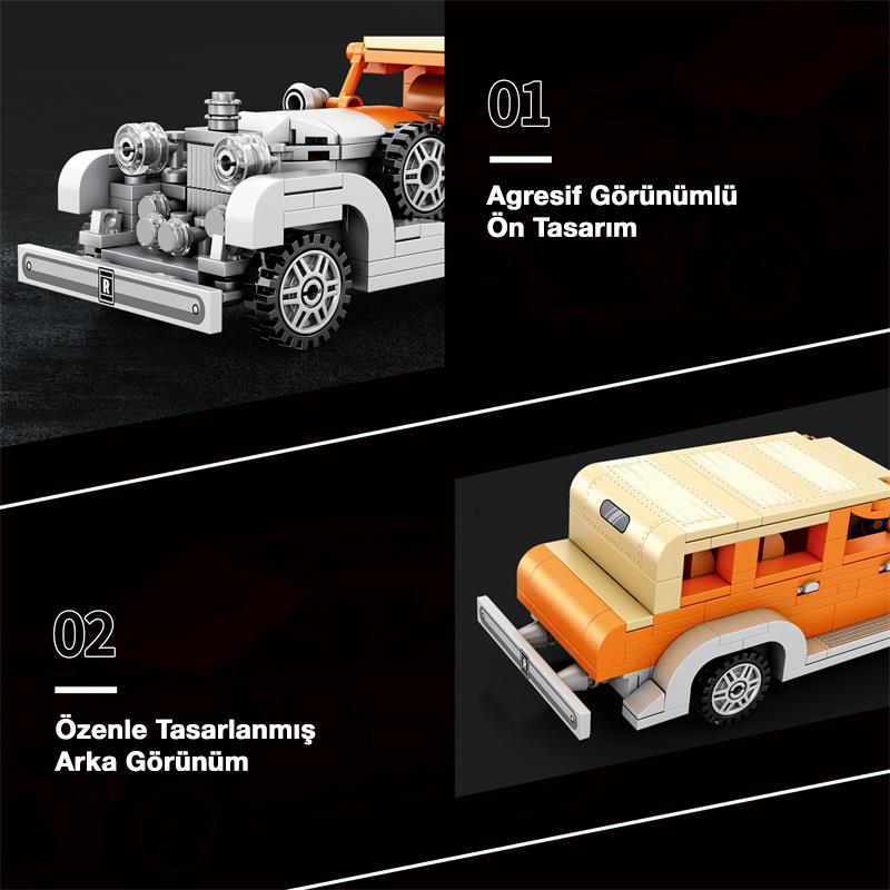 Reobrix Creator 810 Rolls Royce Phantom II Saloon Car Spor Araba Yaratıcı Yapı Blok Seti Building Blocks - 304 Parça