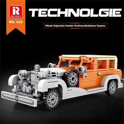 Reobrix Creator 810 Rolls Royce Phantom II Saloon Car Spor Araba Yaratıcı Yapı Blok Seti Building Blocks - 304 Parça - Thumbnail