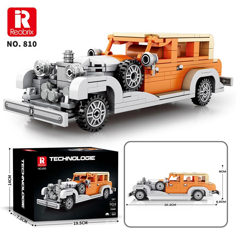 Reobrix Creator 810 Rolls Royce Phantom II Saloon Car Spor Araba Yaratıcı Yapı Blok Seti Building Blocks - 304 Parça