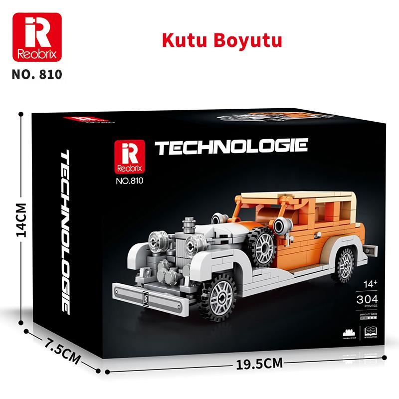 Reobrix Creator 810 Rolls Royce Phantom II Saloon Car Spor Araba Yaratıcı Yapı Blok Seti Building Blocks - 304 Parça