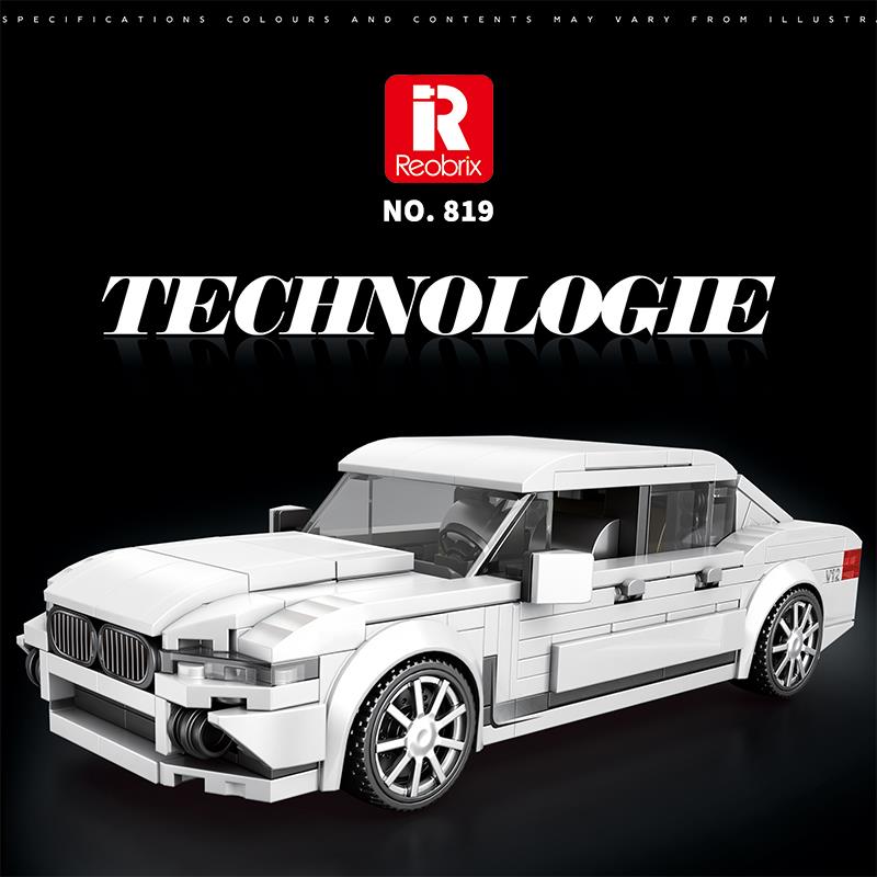 Reobrix Creator 819 BMW M760 Spor Araba Yaratıcı Yapı Blok Seti Building Blocks - 398 Parça