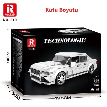 Reobrix Creator 819 BMW M760 Spor Araba Yaratıcı Yapı Blok Seti Building Blocks - 398 Parça - Thumbnail