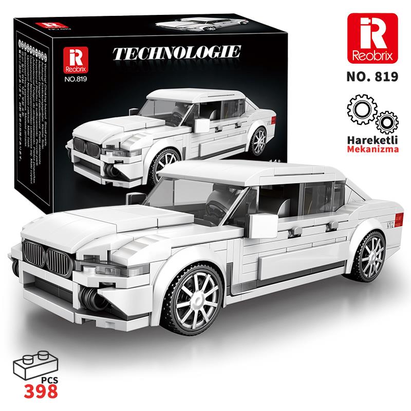Reobrix Creator 819 BMW M760 Spor Araba Yaratıcı Yapı Blok Seti Building Blocks - 398 Parça