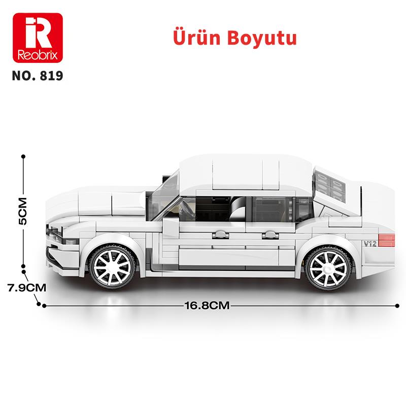 Reobrix Creator 819 BMW M760 Spor Araba Yaratıcı Yapı Blok Seti Building Blocks - 398 Parça