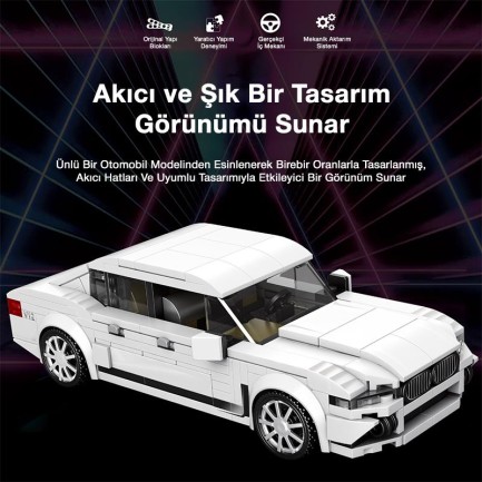 Reobrix Creator 819 BMW M760 Spor Araba Yaratıcı Yapı Blok Seti Building Blocks - 398 Parça - Thumbnail