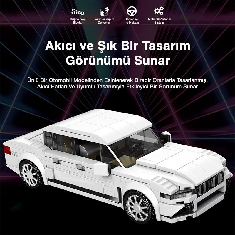 Reobrix Creator 819 BMW M760 Spor Araba Yaratıcı Yapı Blok Seti Building Blocks - 398 Parça