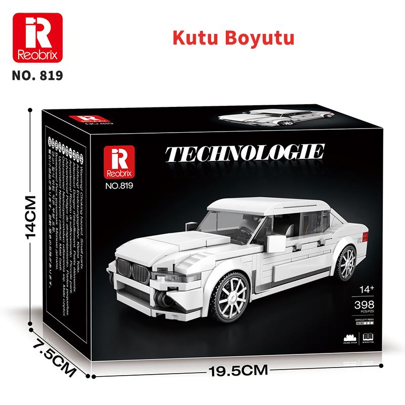 Reobrix Creator 819 BMW M760 Spor Araba Yaratıcı Yapı Blok Seti Building Blocks - 398 Parça