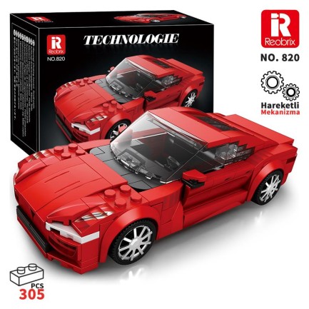 Reobrix - Reobrix Luxury Sedan Car Tesla Model S 820 Brick Yapım Seti