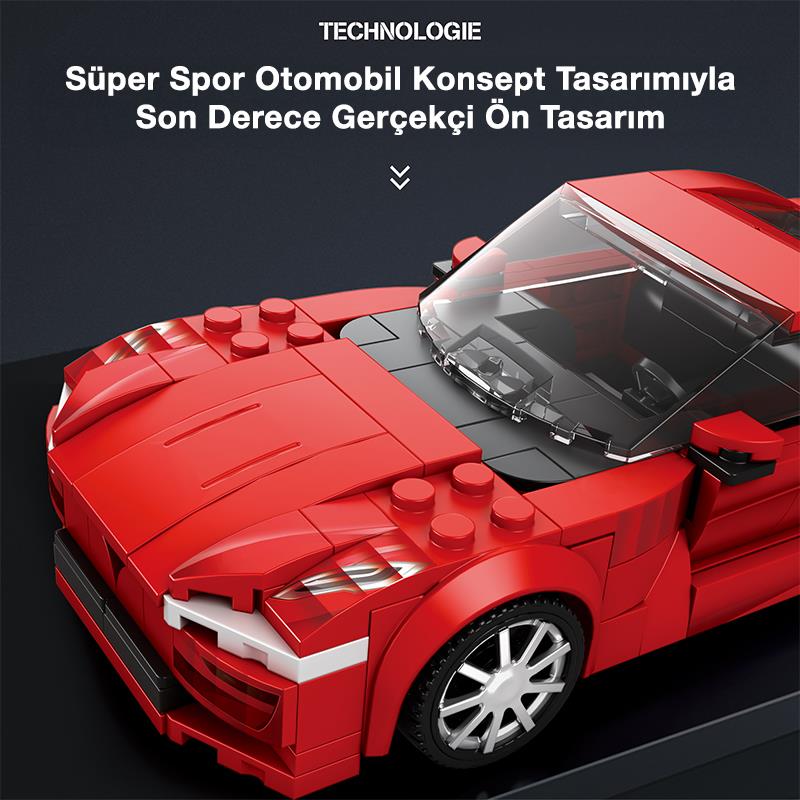 Reobrix Luxury Sedan Car Tesla Model S 820 Brick Yapım Seti