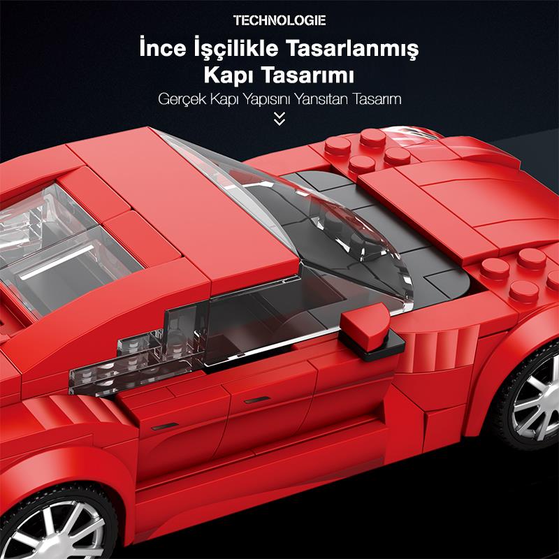 Reobrix Luxury Sedan Car Tesla Model S 820 Brick Yapım Seti