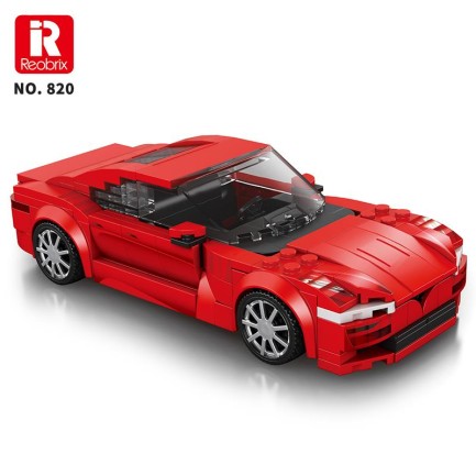 Reobrix Luxury Sedan Car Tesla Model S 820 Brick Yapım Seti - Thumbnail