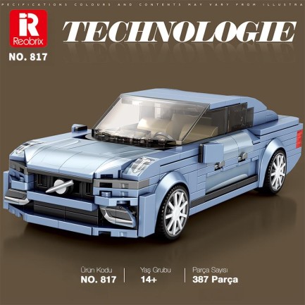 Reobrix Luxury Sedan Car Volvo S90 817 Brick Yapım Seti - Thumbnail