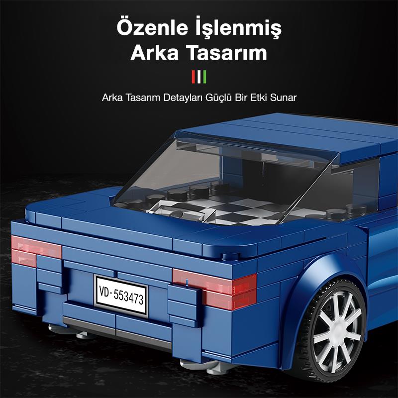 Reobrix Luxury Sports Sedan Car Audi A6 822 Brick Yapım Seti