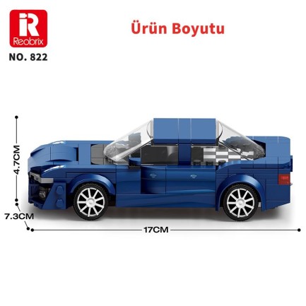 Reobrix Creator 822 Audi A6 Spor Araba Yaratıcı Yapı Blok Seti Building Blocks - 330 Parça - Thumbnail
