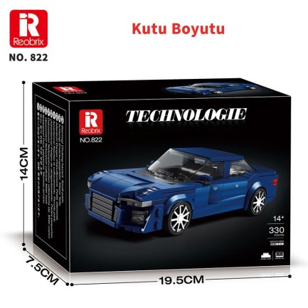 Reobrix Creator 822 Audi A6 Spor Araba Yaratıcı Yapı Blok Seti Building Blocks - 330 Parça - Thumbnail