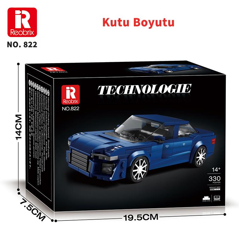 Reobrix Creator 822 Audi A6 Spor Araba Yaratıcı Yapı Blok Seti Building Blocks - 330 Parça