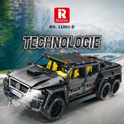 Reobrix Technic 11001-D Mercedes Benz G700 Brabus Araba 6x6 Motor&Kumanda Yaratıcı Yapı Blok Seti Building Block 2162Parça - Thumbnail